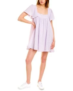 Coupon 🧨 women DESTINAIRE Babydoll Mini 👗 Dress 😉