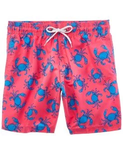 Deals 🔔 men Trunks Surf & Swim Co. Sano Printed Swim Short 😉