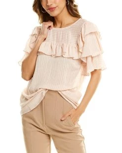Hot Sale 🎉 women Botanik Studio Tiered Sleeve Top 💯