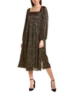 Best reviews of ๐ฅ women BOTANIK STUDIO Balloon Sleeve Midi ๐ Dress ๐ฅ