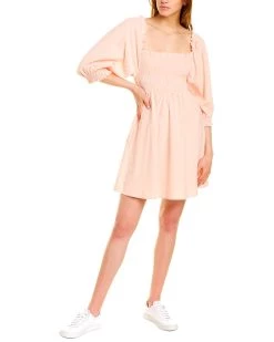 Deals 😀 women DESTINAIRE Smocked Mini 👗 Dress ⌛