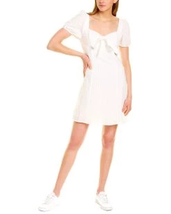 Coupon ๐ women DESTINAIRE Tie-Front Linen-Blend Mini ๐ Dress ๐ฏ