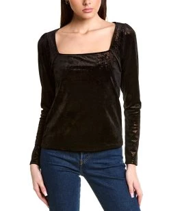 Deals ๐ฏ women BOTANIK STUDIO Square Neck Velvet Top โ๏ธ
