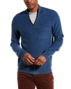 Buy 🎁 men Magaschoni 1/4-Zip Cashmere Sweater 🎁